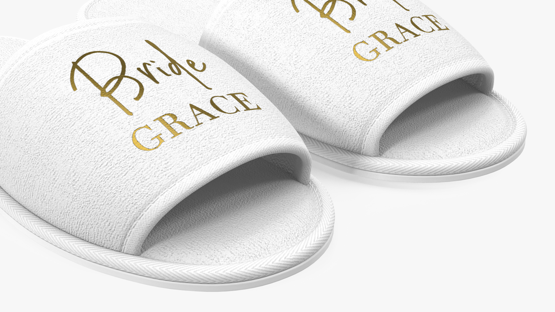 3D Glamour Grace Bride Slippers model