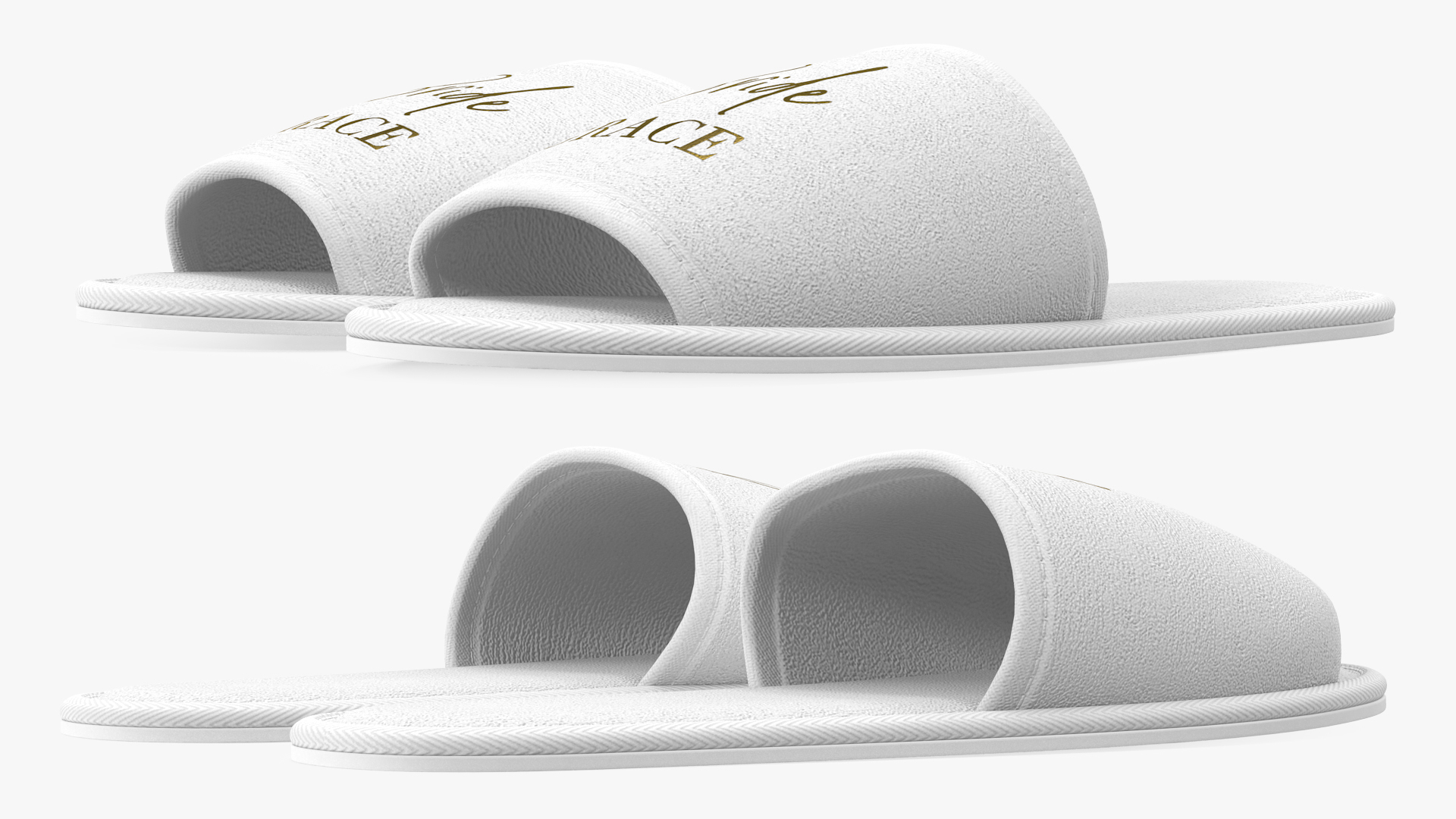 3D Glamour Grace Bride Slippers model