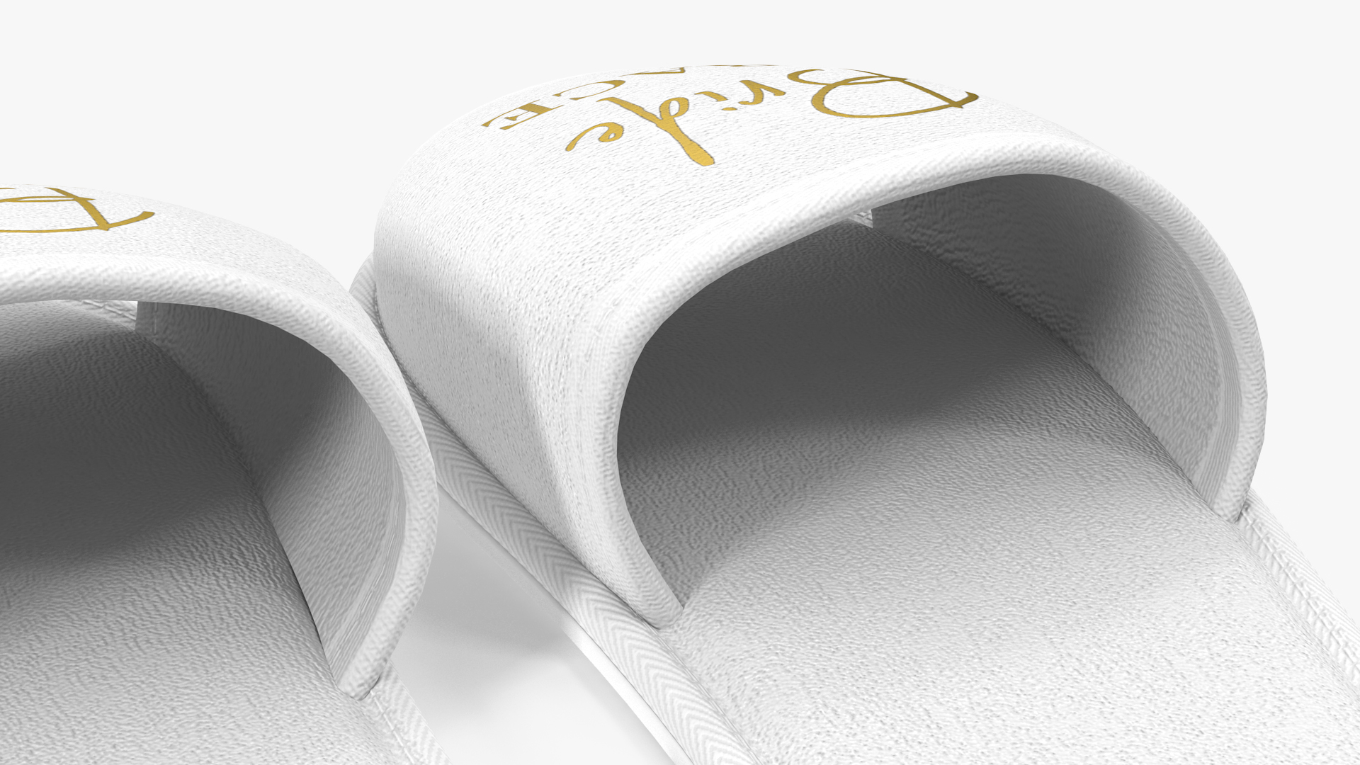 3D Glamour Grace Bride Slippers model