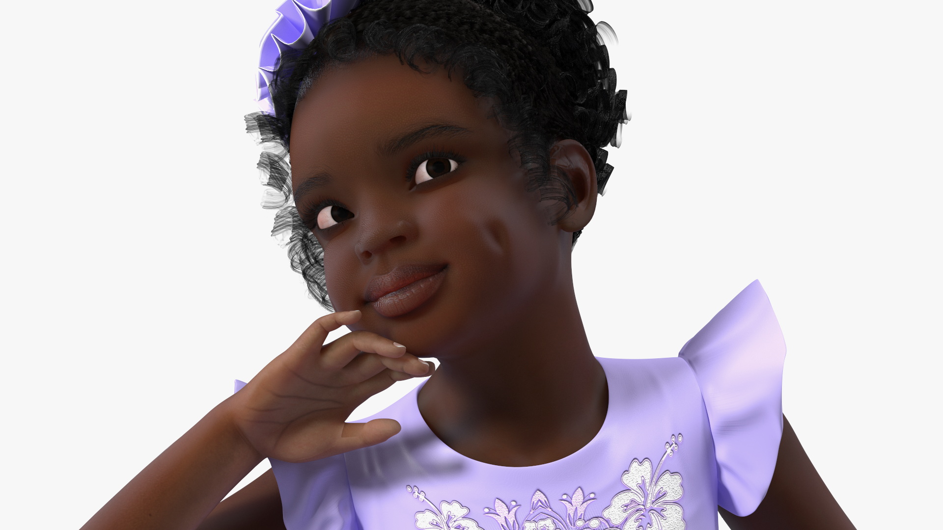 3D model Funny Child Girl in Dress