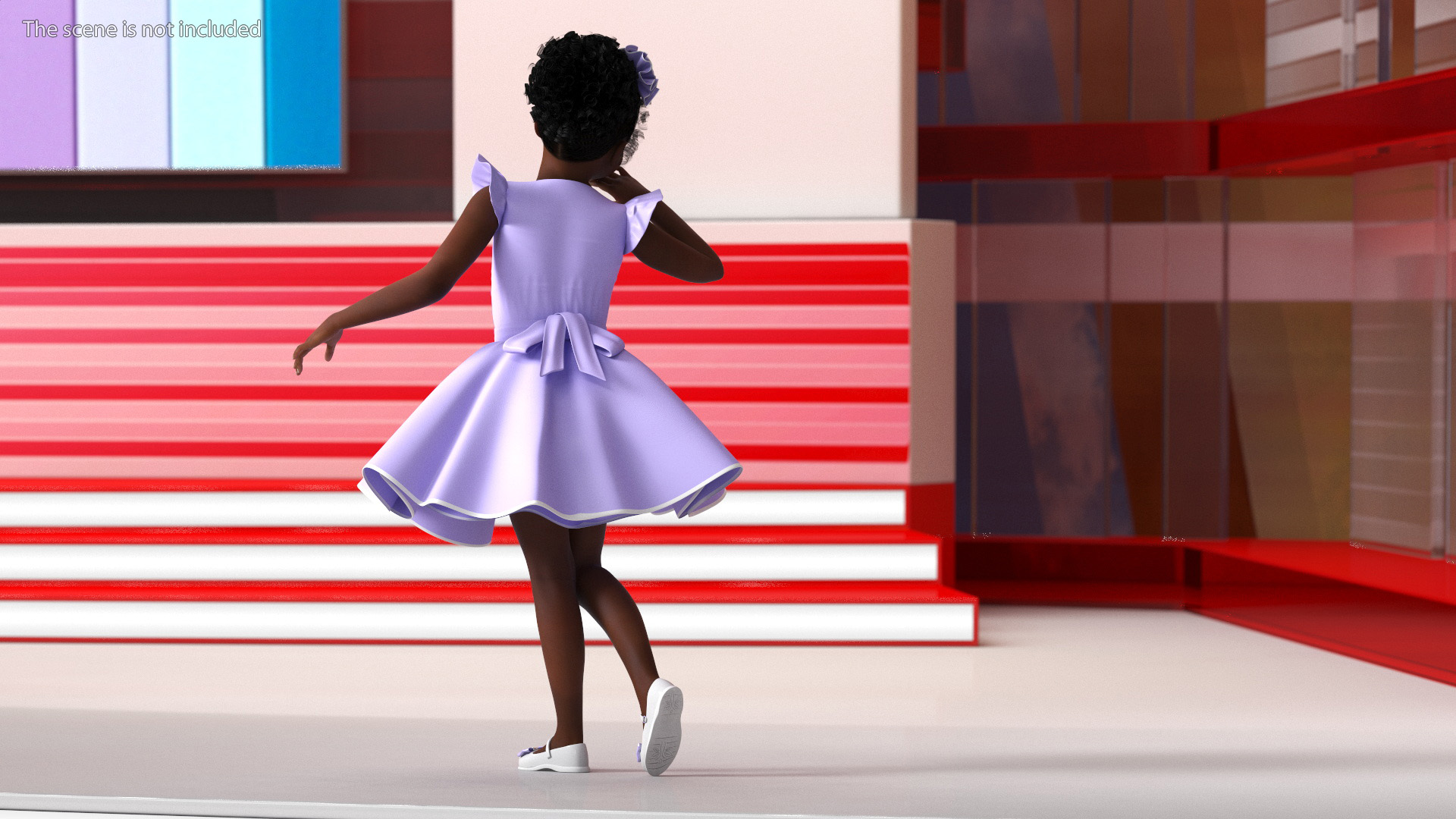 3D model Funny Child Girl in Dress