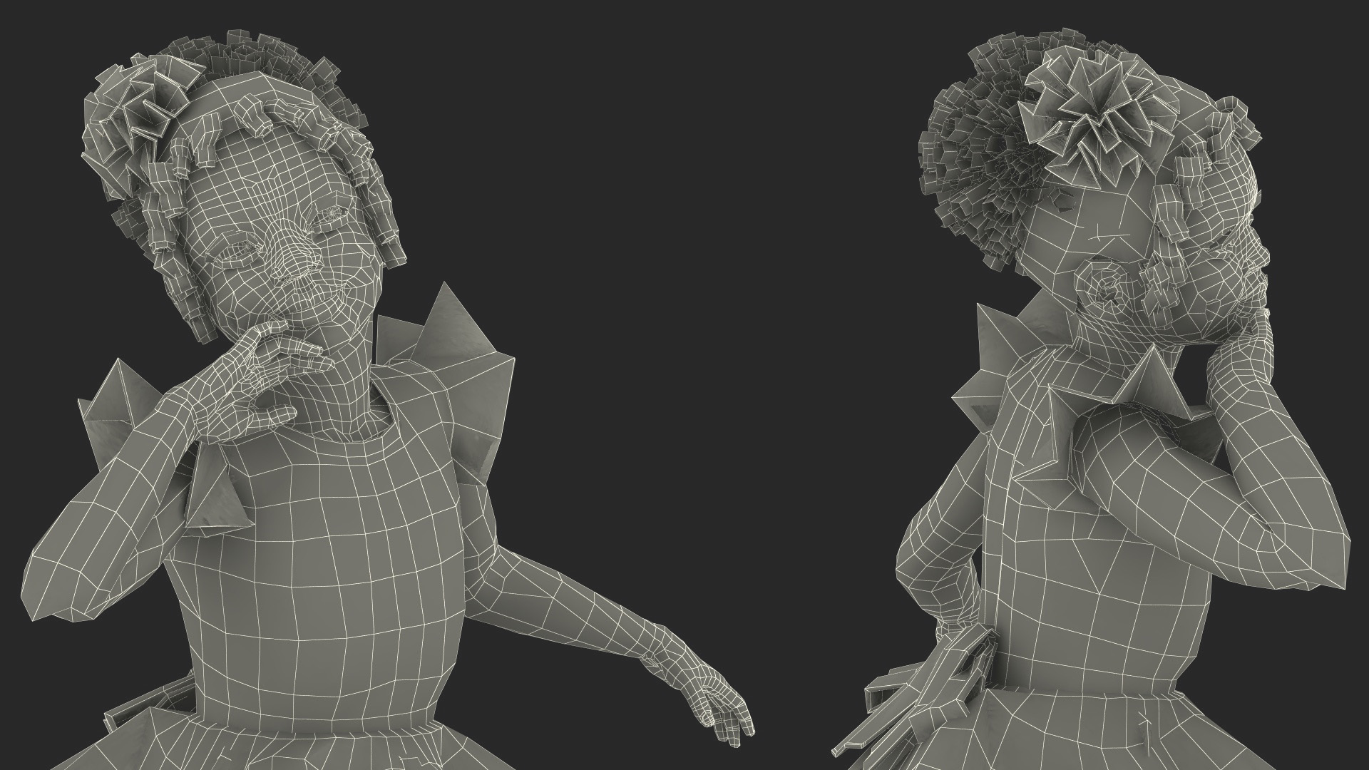 3D model Funny Child Girl in Dress