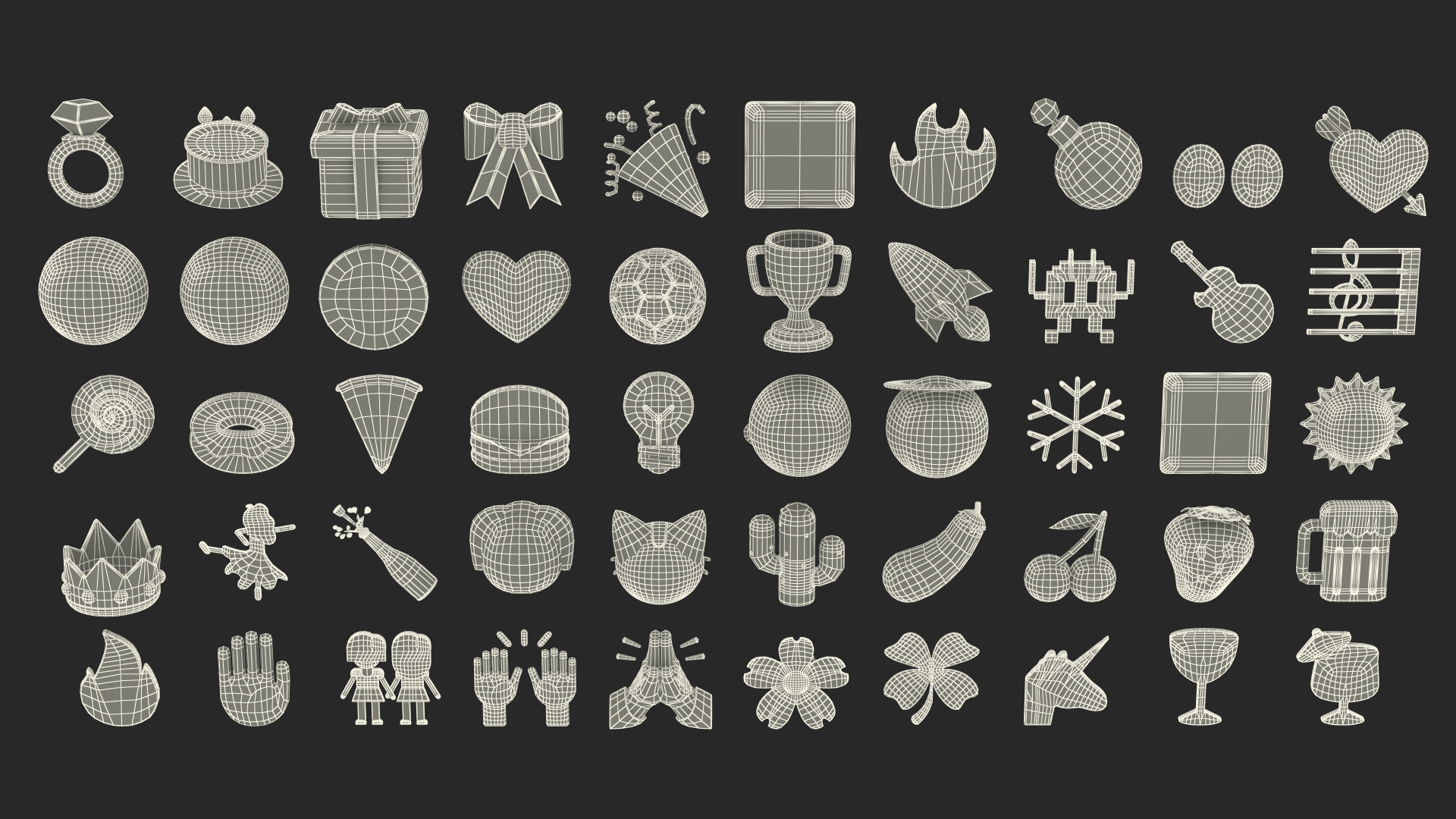 3D model Emojis Set