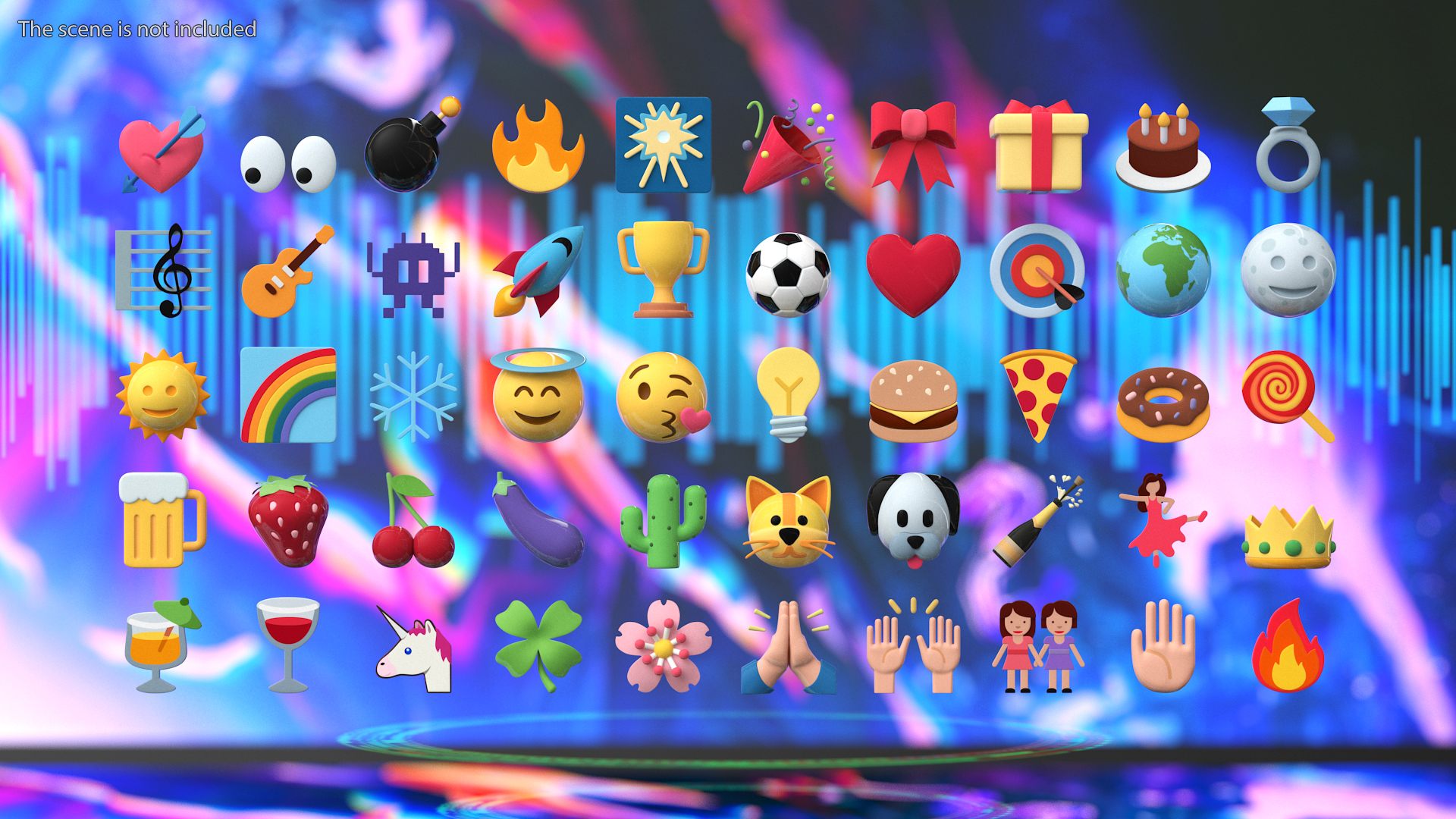 3D model Emojis Set