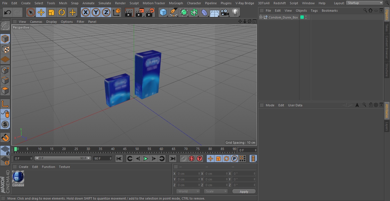 3D Condom Durex Box