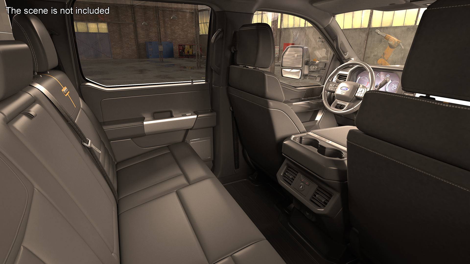 3D Ford F550 Super Duty Black Dump 2023 Rigged model