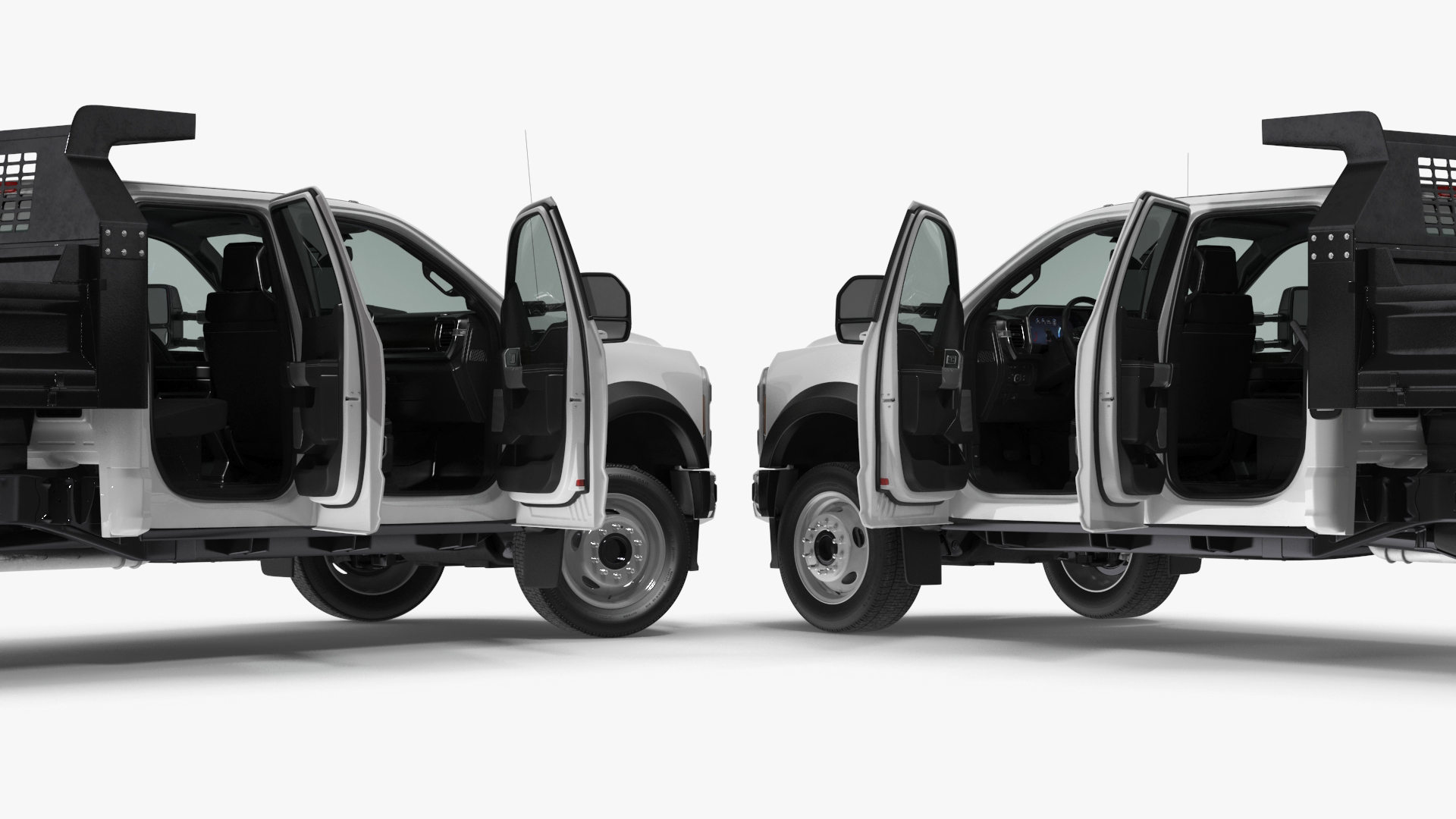 3D Ford F550 Super Duty Black Dump 2023 Rigged model