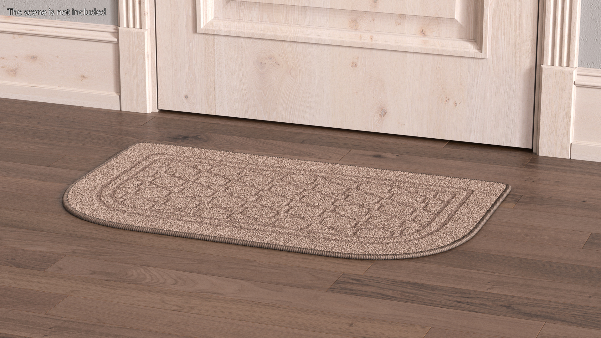 Beige Anti-Slip Floor Carpet Fur 3D