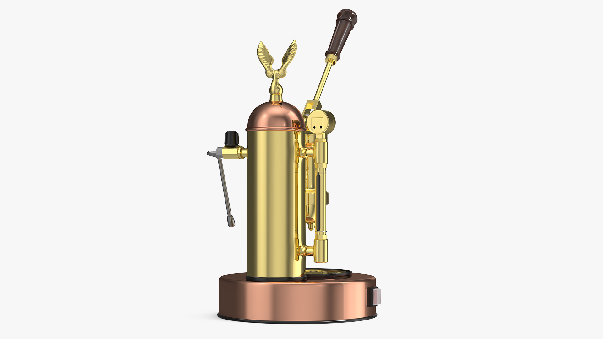 3D model Elektra Micro Casa Leva Coffee Machine Cooper and Brass