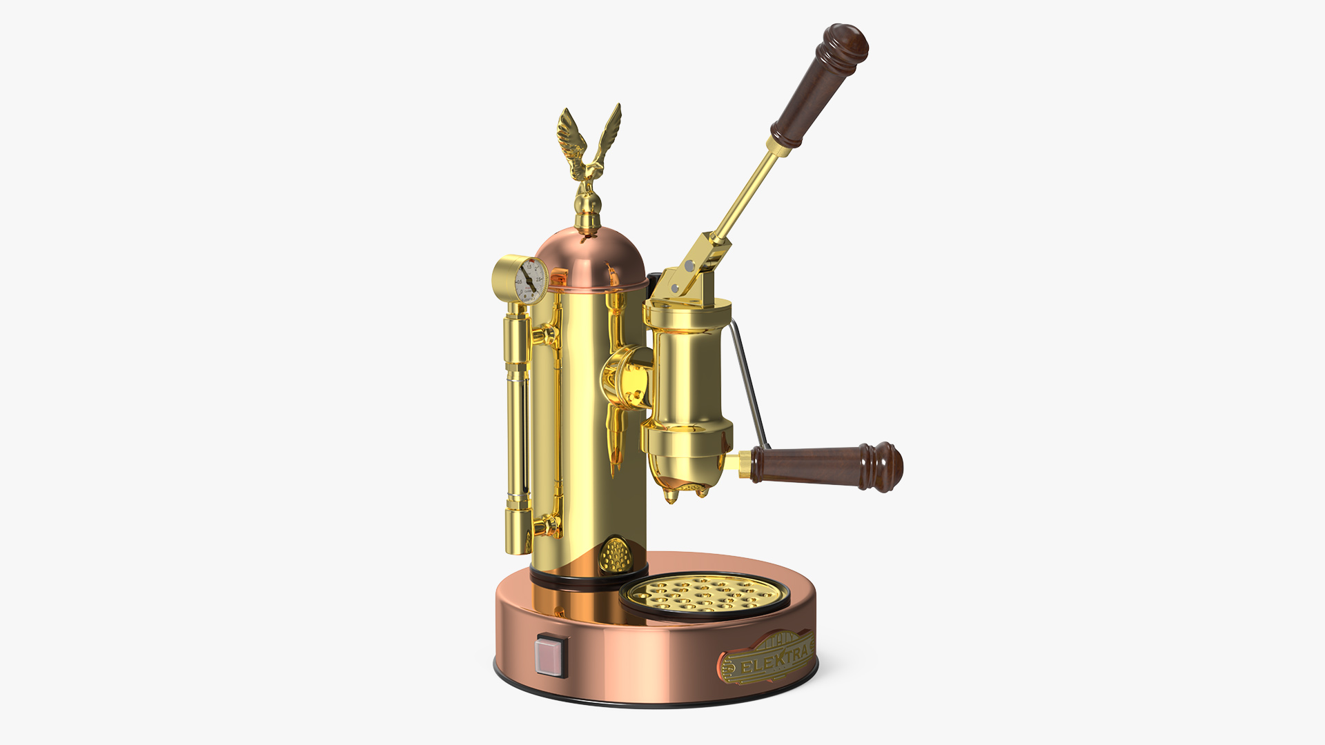 3D model Elektra Micro Casa Leva Coffee Machine Cooper and Brass