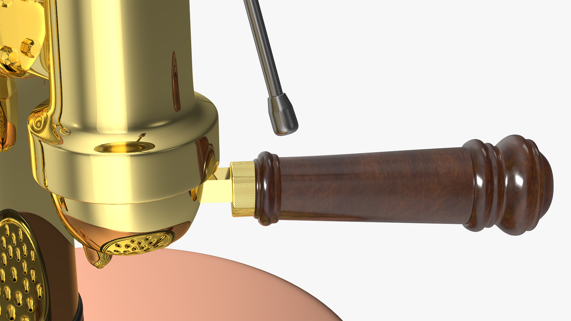 3D model Elektra Micro Casa Leva Coffee Machine Cooper and Brass