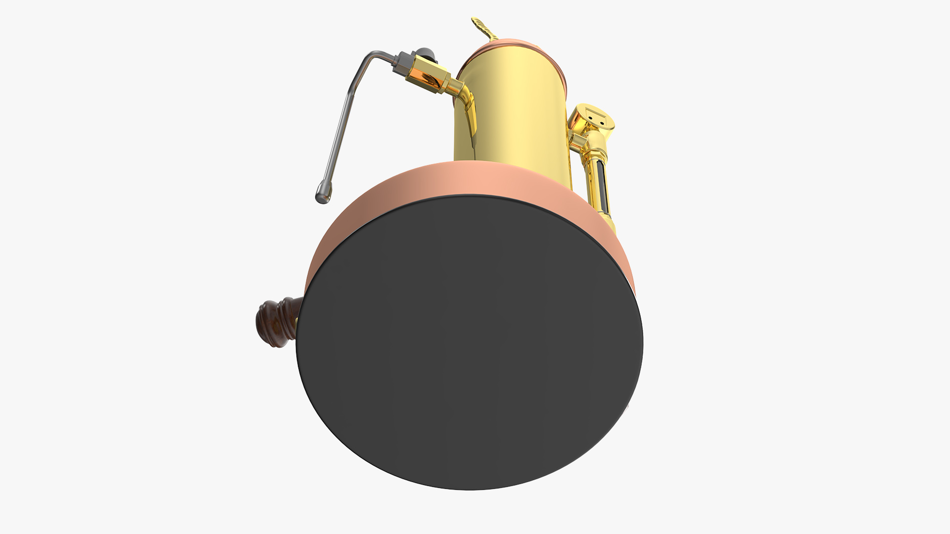 3D model Elektra Micro Casa Leva Coffee Machine Cooper and Brass