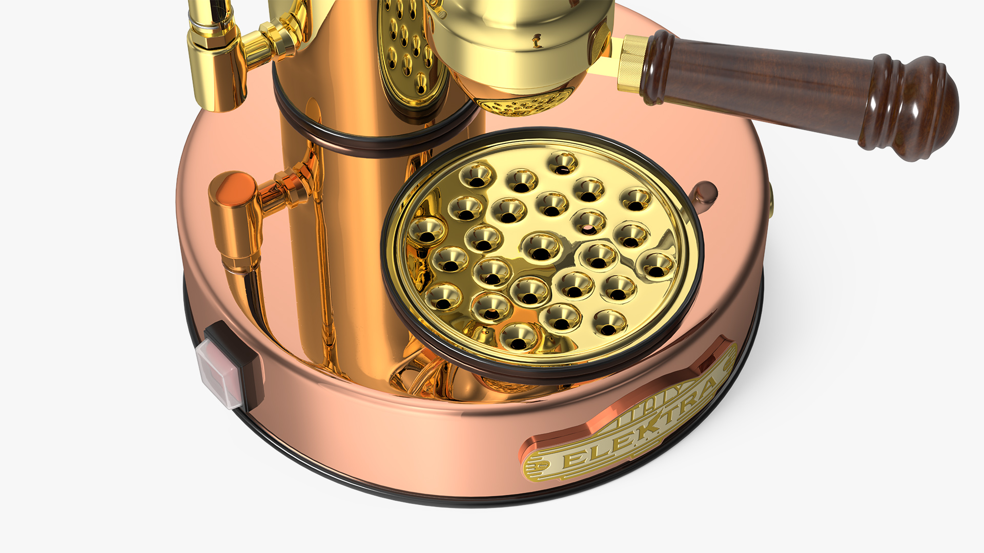 3D model Elektra Micro Casa Leva Coffee Machine Cooper and Brass