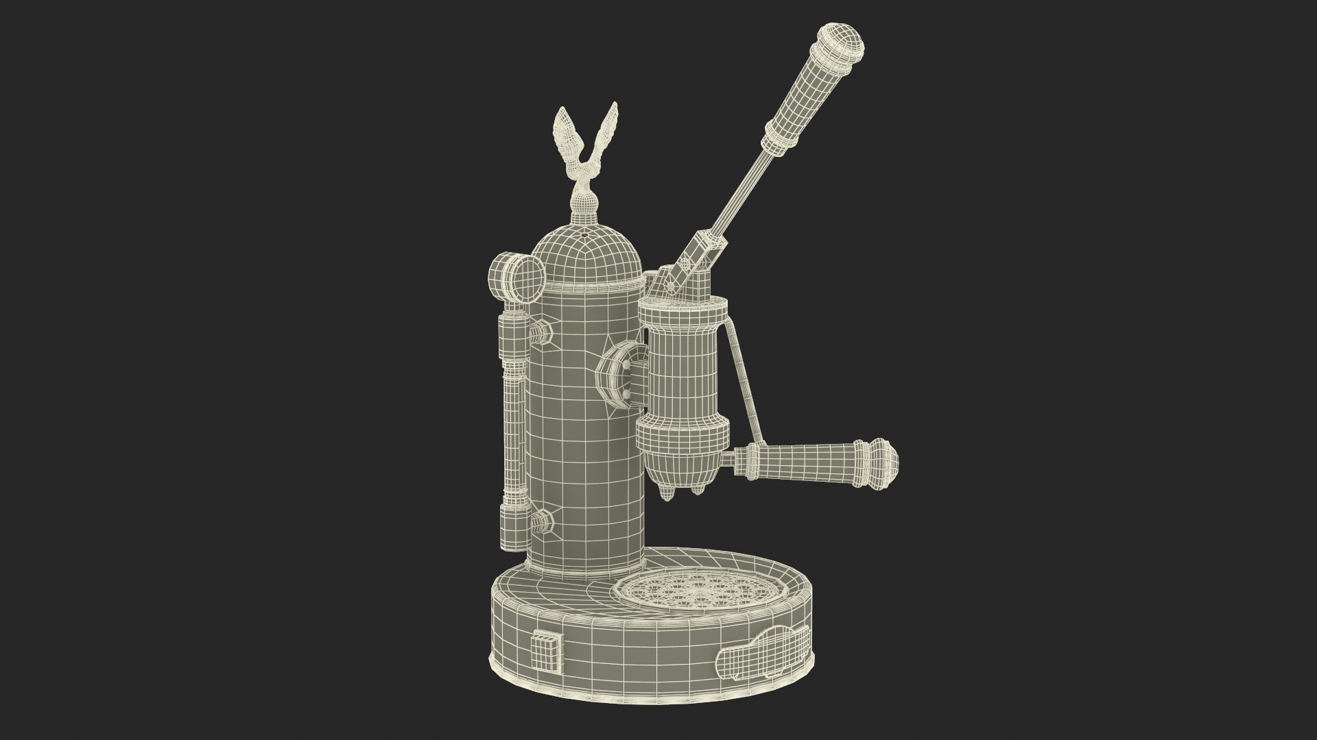 3D model Elektra Micro Casa Leva Coffee Machine Cooper and Brass