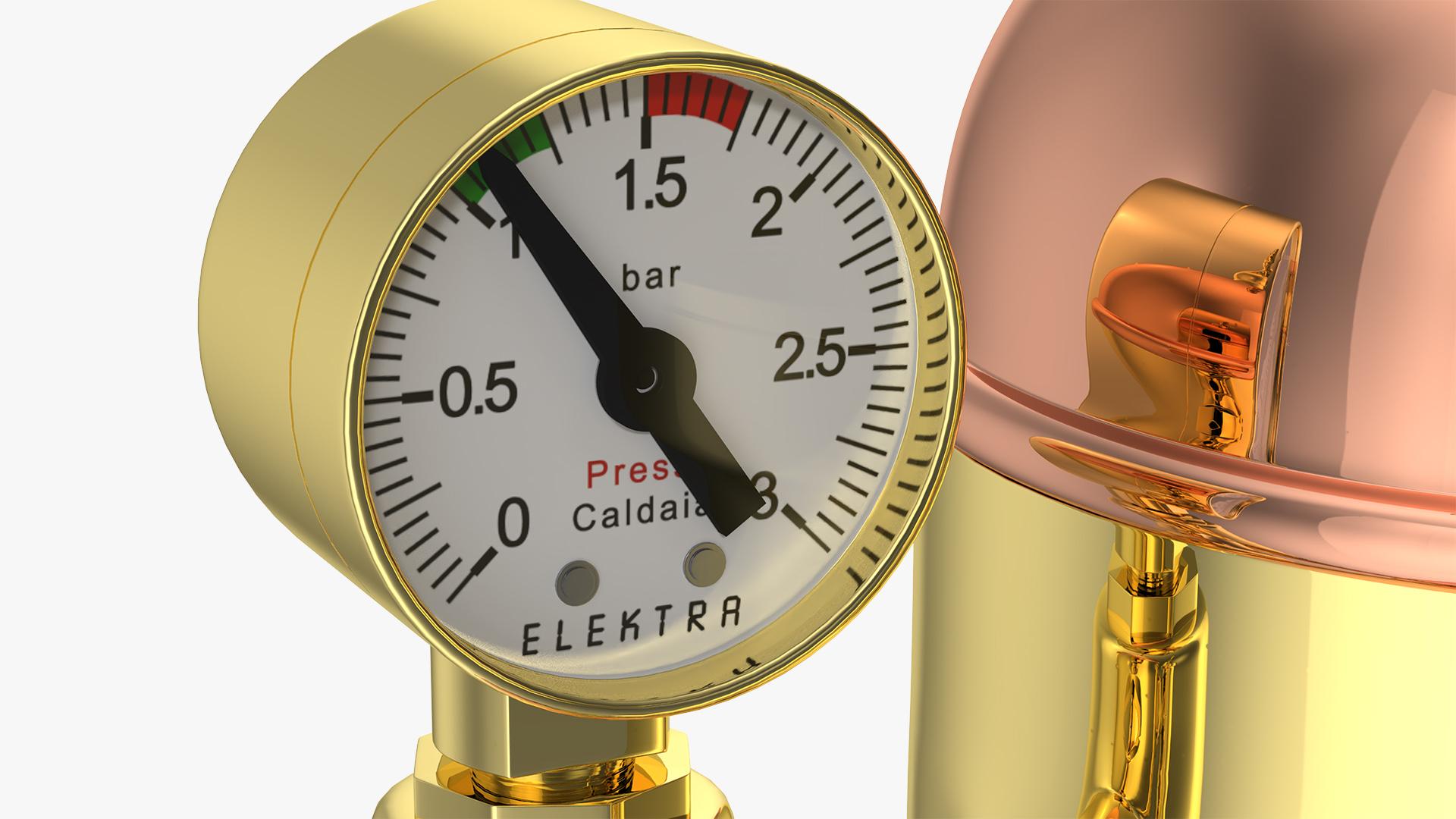 3D model Elektra Micro Casa Leva Coffee Machine Cooper and Brass