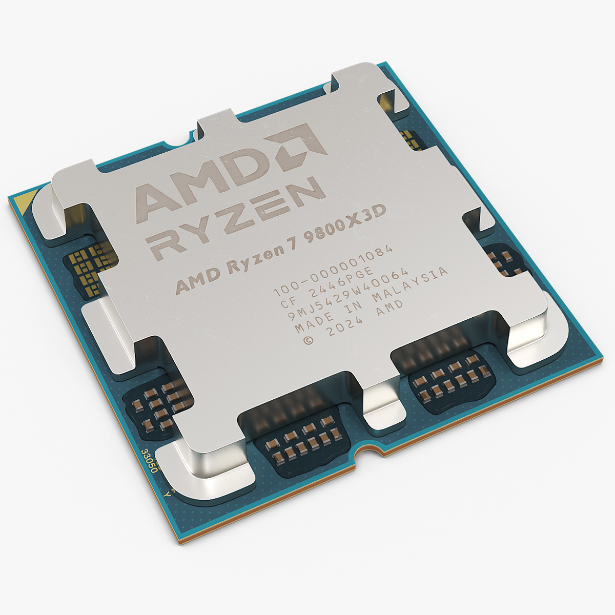 AMD Ryzen 9800x3d CPU Chip