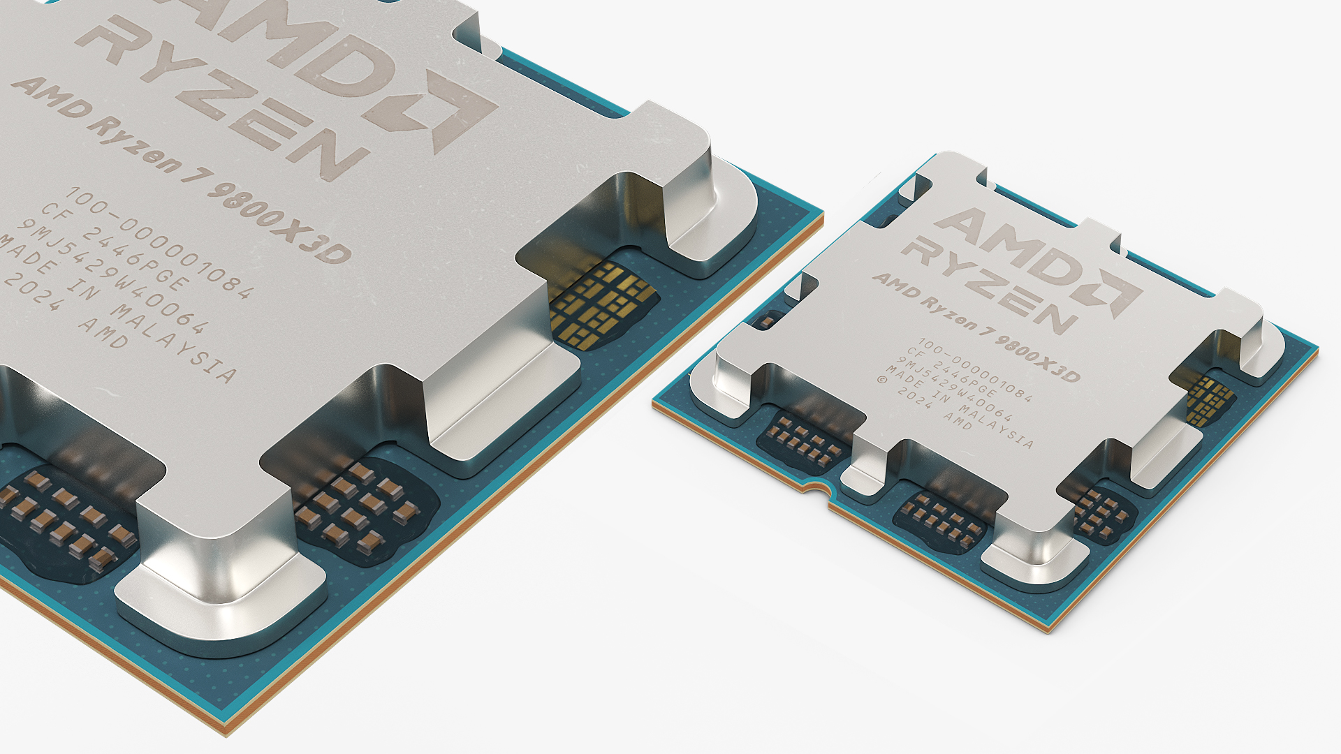 AMD Ryzen 9800x3d CPU Chip, view 5