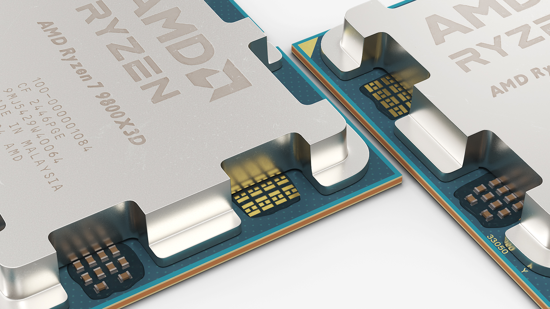 AMD Ryzen 9800x3d CPU Chip, view 7
