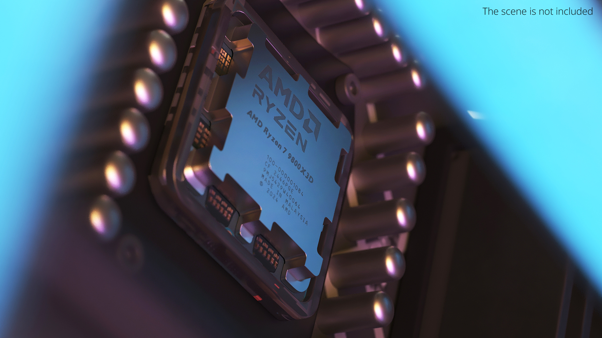 AMD Ryzen 9800x3d CPU Chip, view 4