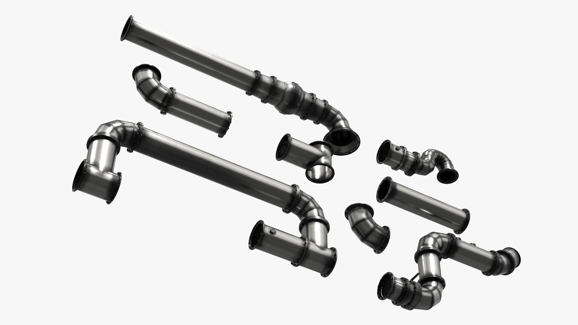 Industrial Stainless Steel Pipe Fittings Set, view 5