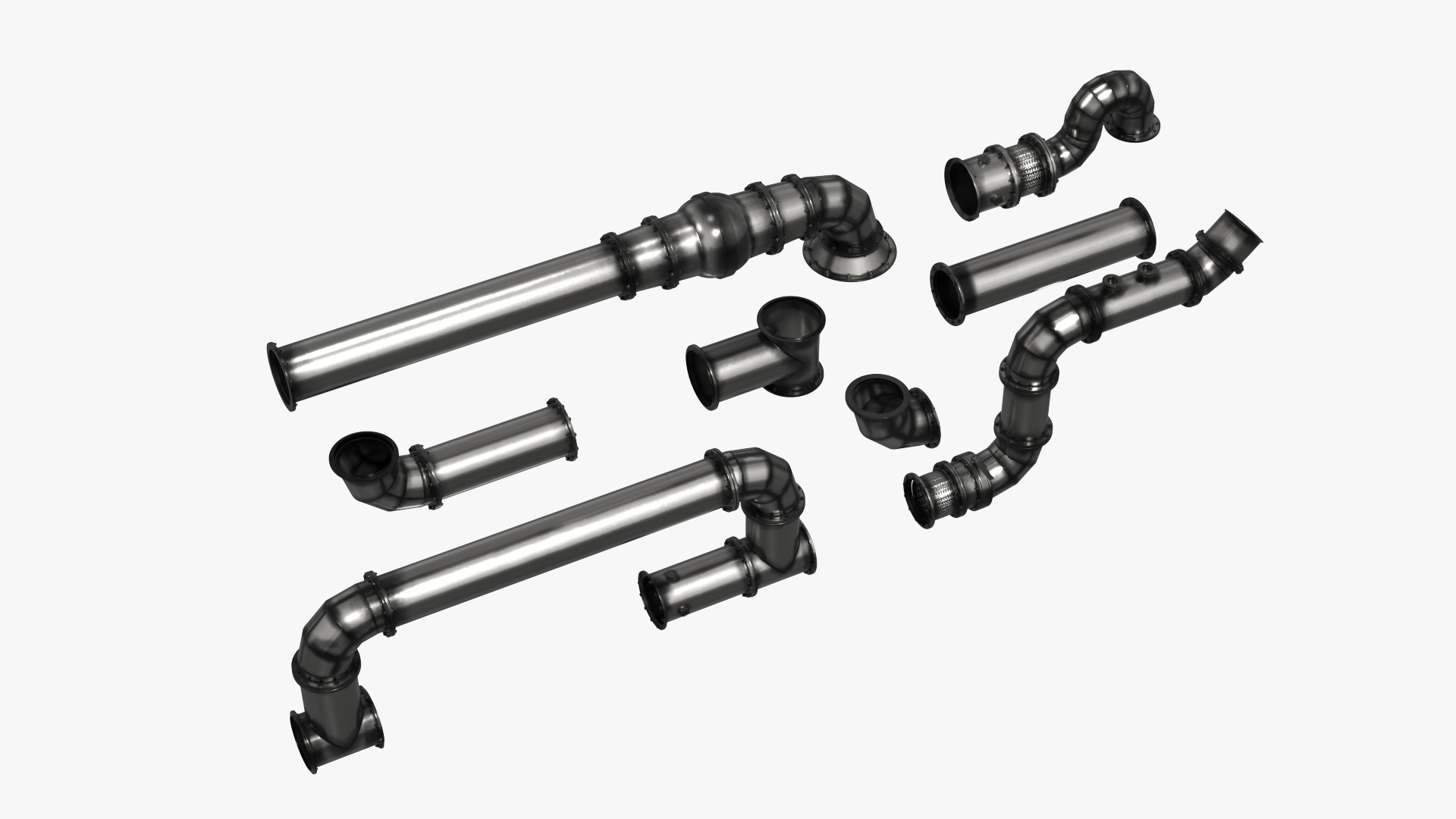 Industrial Stainless Steel Pipe Fittings Set, view 4