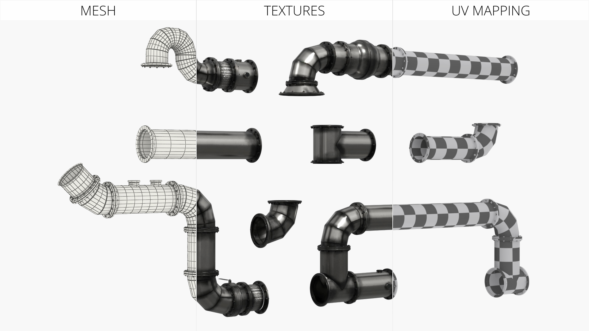 Industrial Stainless Steel Pipe Fittings Set, view 10