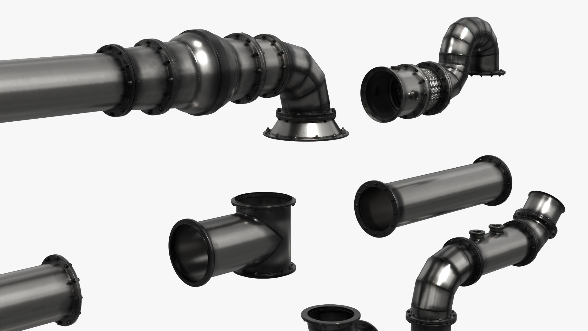 Industrial Stainless Steel Pipe Fittings Set, view 6
