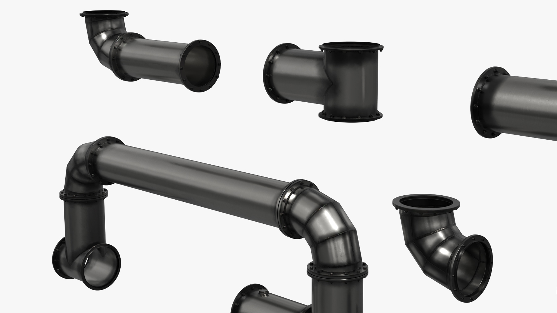 Industrial Stainless Steel Pipe Fittings Set, view 7
