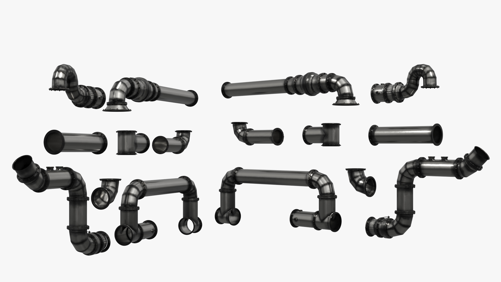 Industrial Stainless Steel Pipe Fittings Set, view 3