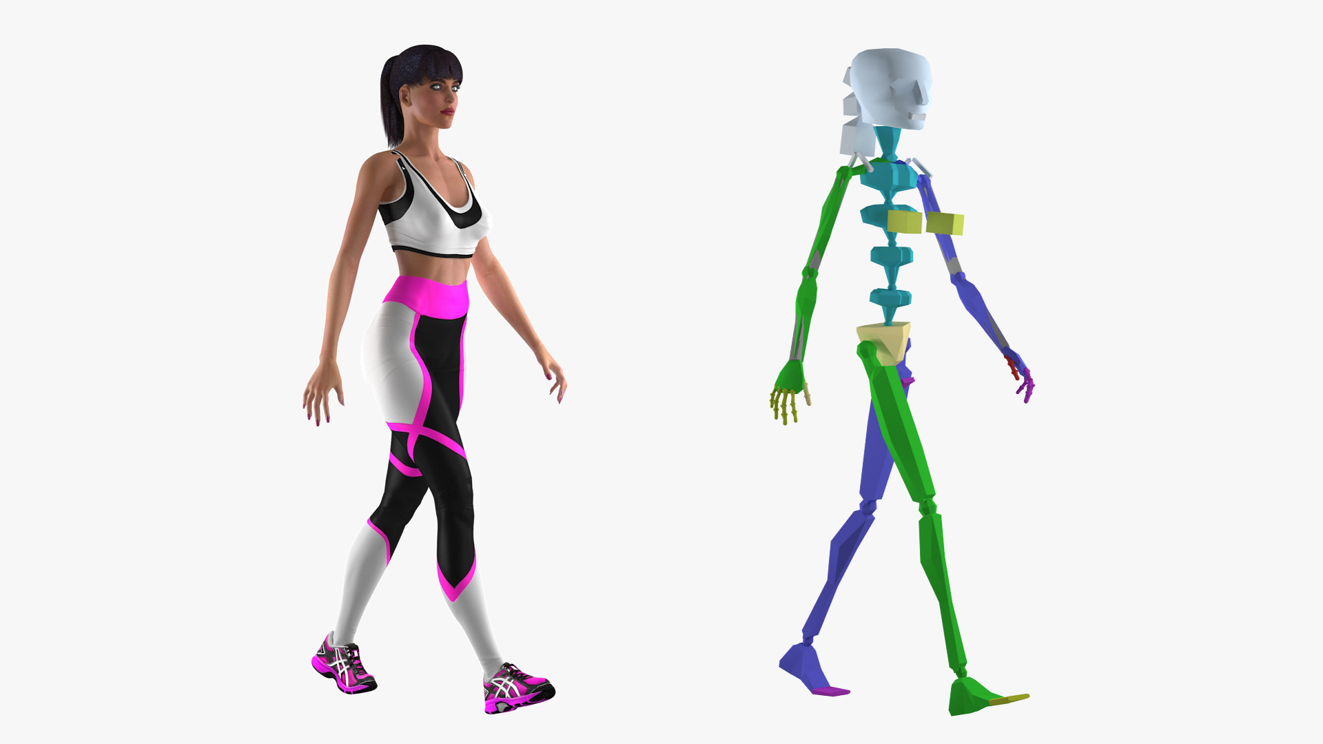 3D model Fitness Instructor Rigged