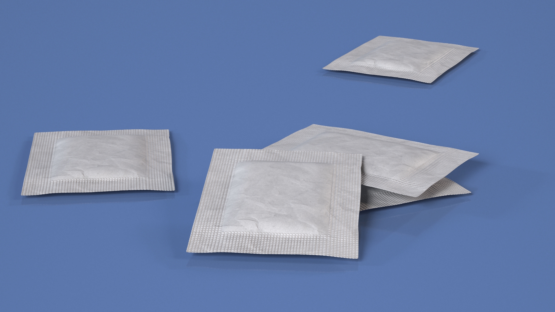 3D White Sugar Sachet model