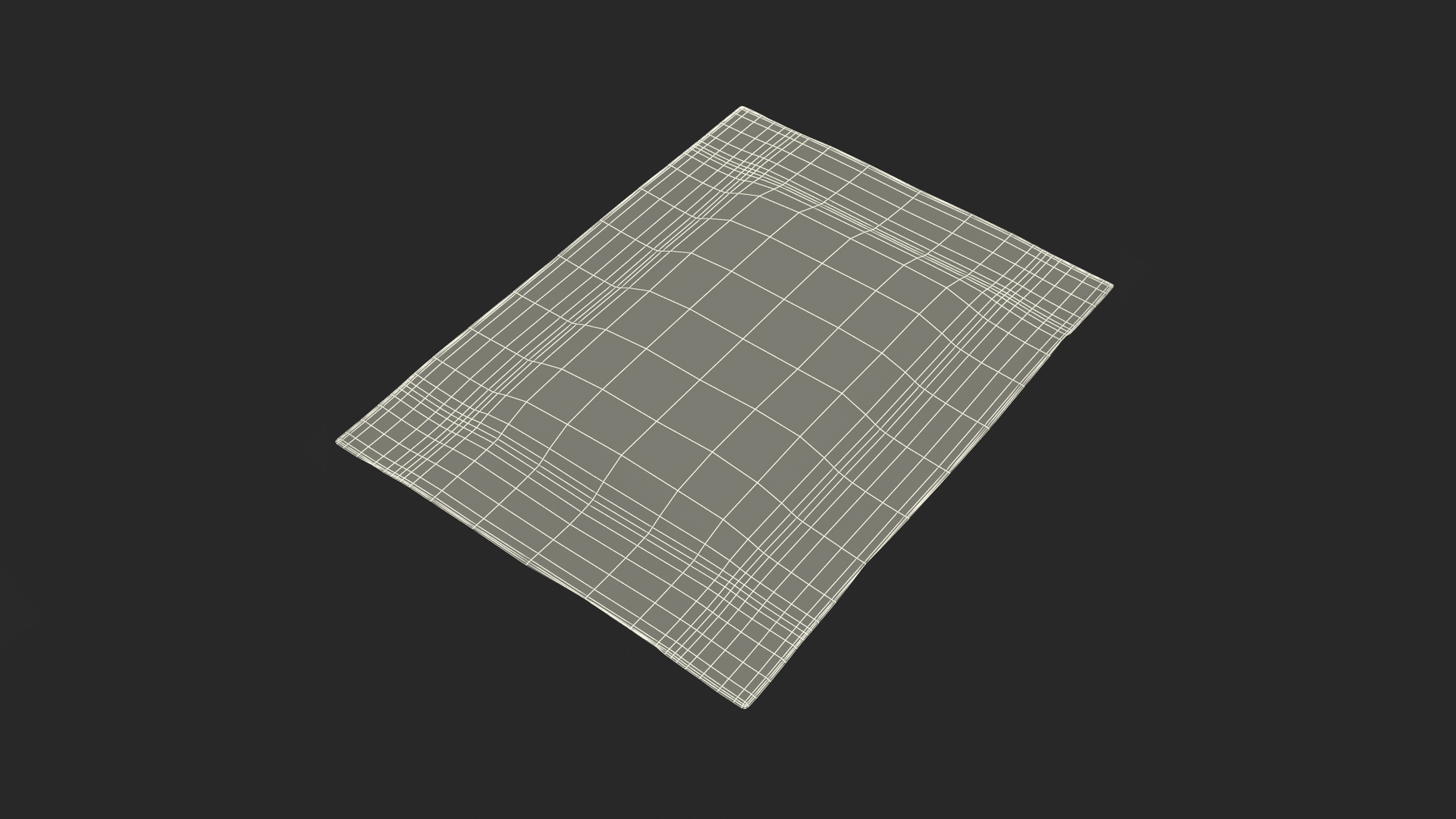 3D White Sugar Sachet model