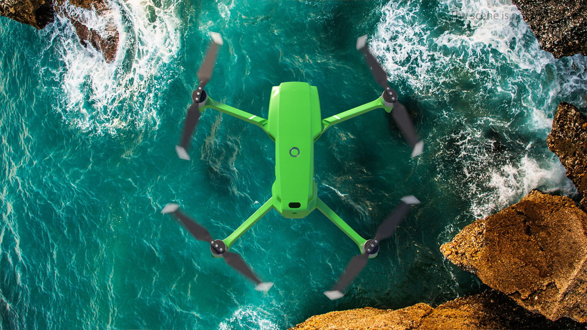 3D model Quadcopter Aerial Drone with Gimbal Mounted Camera