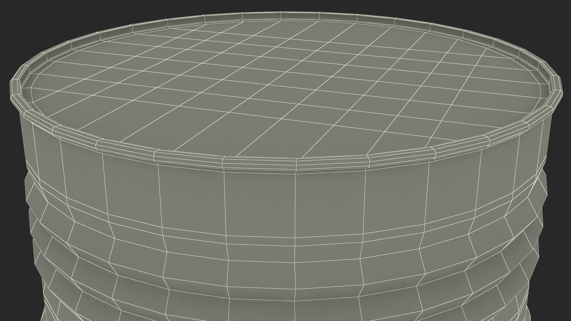 3D Steel Drum Barrel Table model