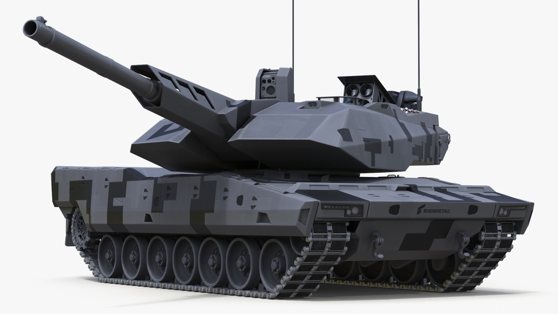 KF 51 Panther Main Battle Tank Rigged 3D