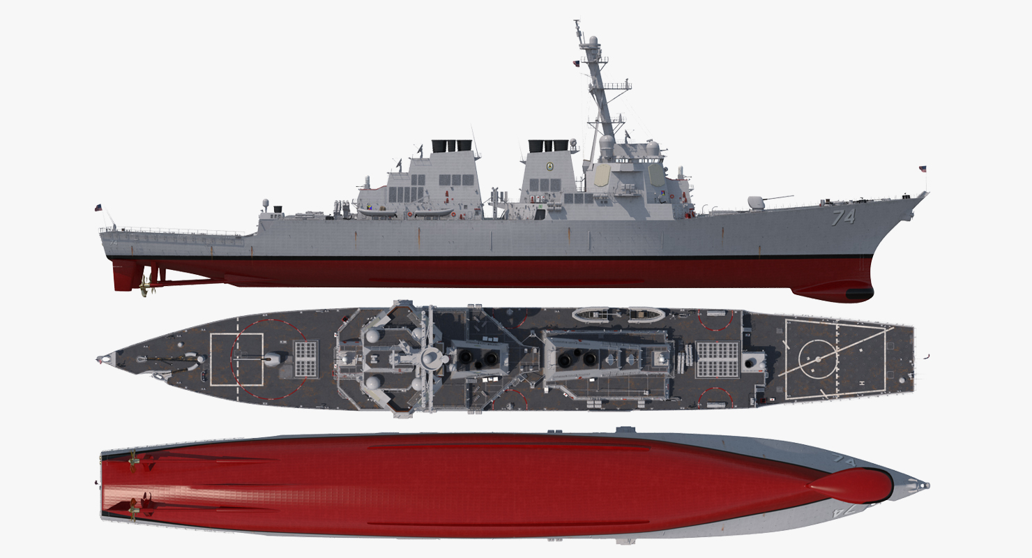 Arleigh Burke Destroyer McFaul DDG 74 3D