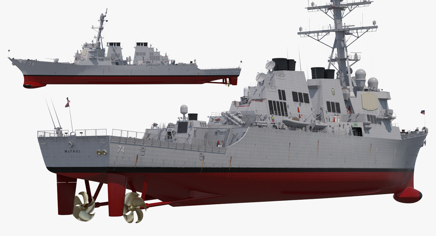 Arleigh Burke Destroyer McFaul DDG 74 3D
