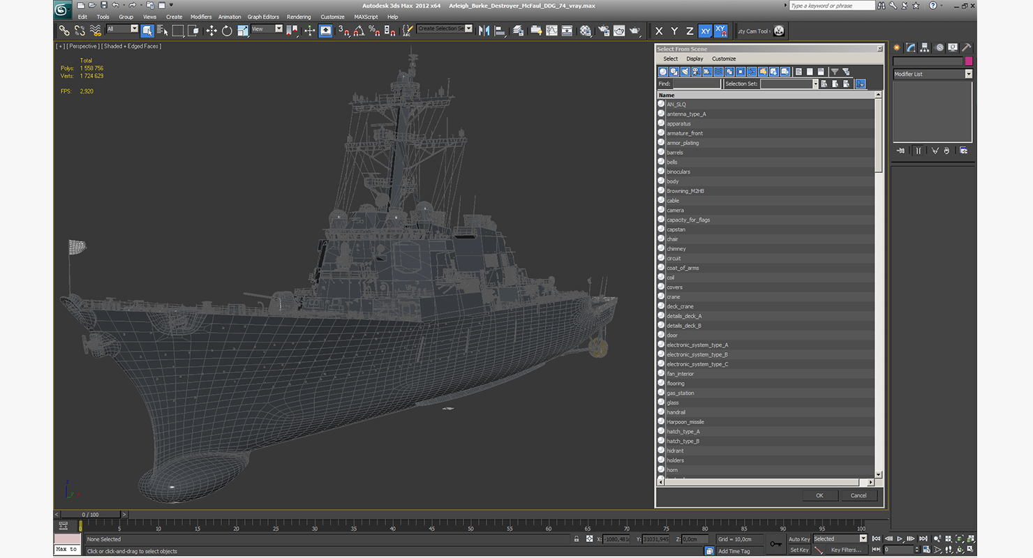 Arleigh Burke Destroyer McFaul DDG 74 3D