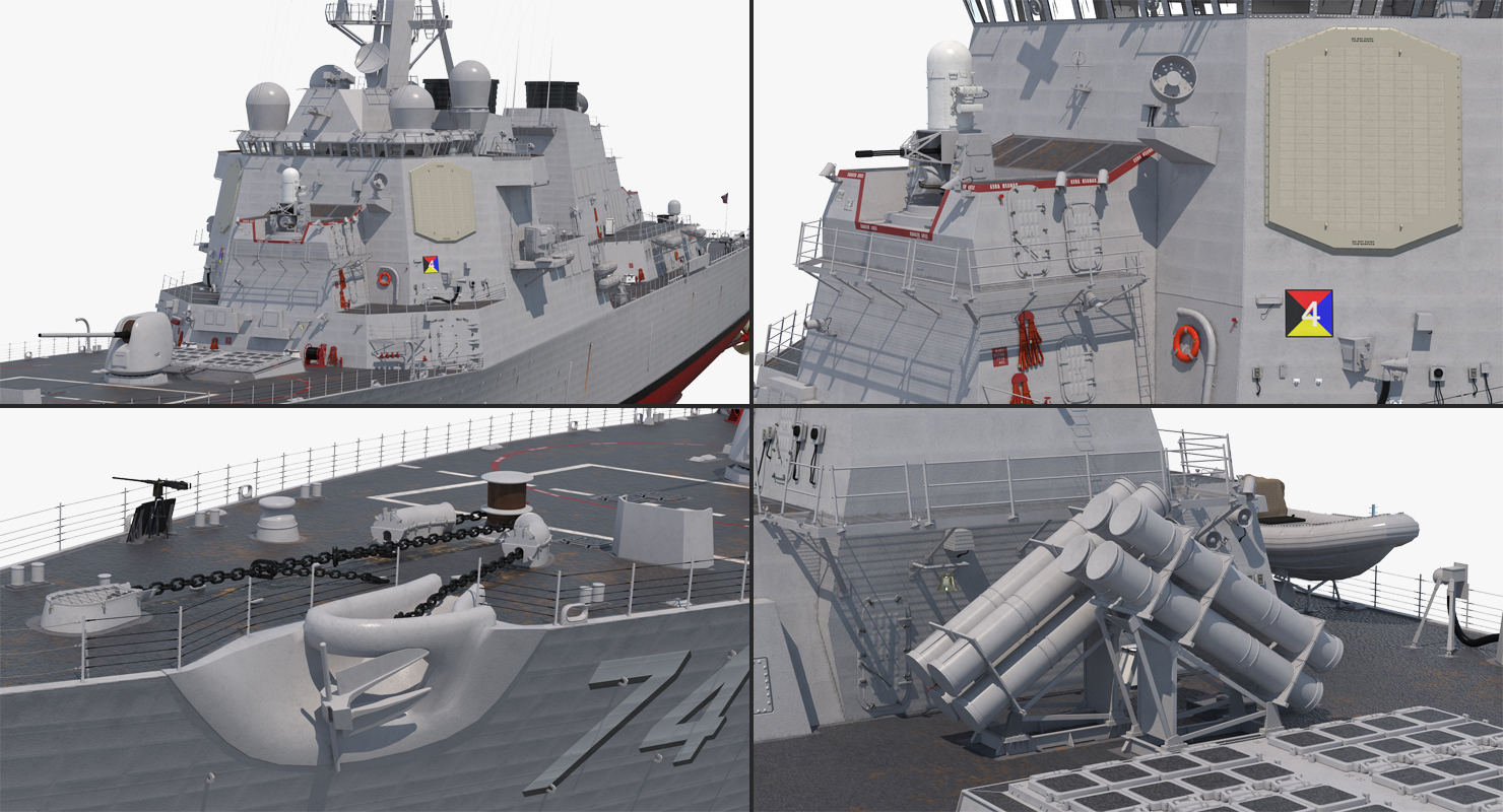 Arleigh Burke Destroyer McFaul DDG 74 3D