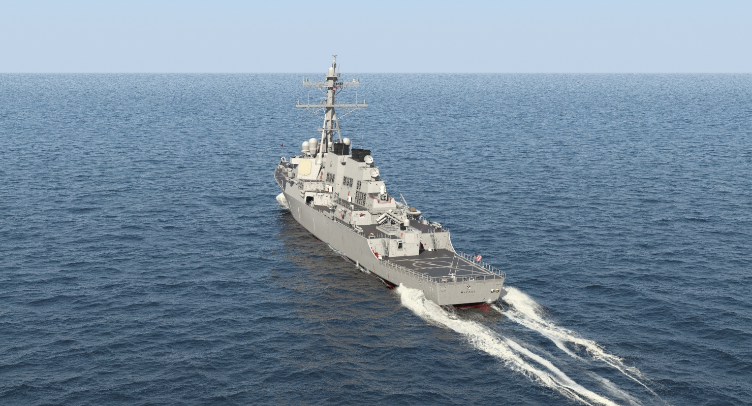 Arleigh Burke Destroyer McFaul DDG 74 3D
