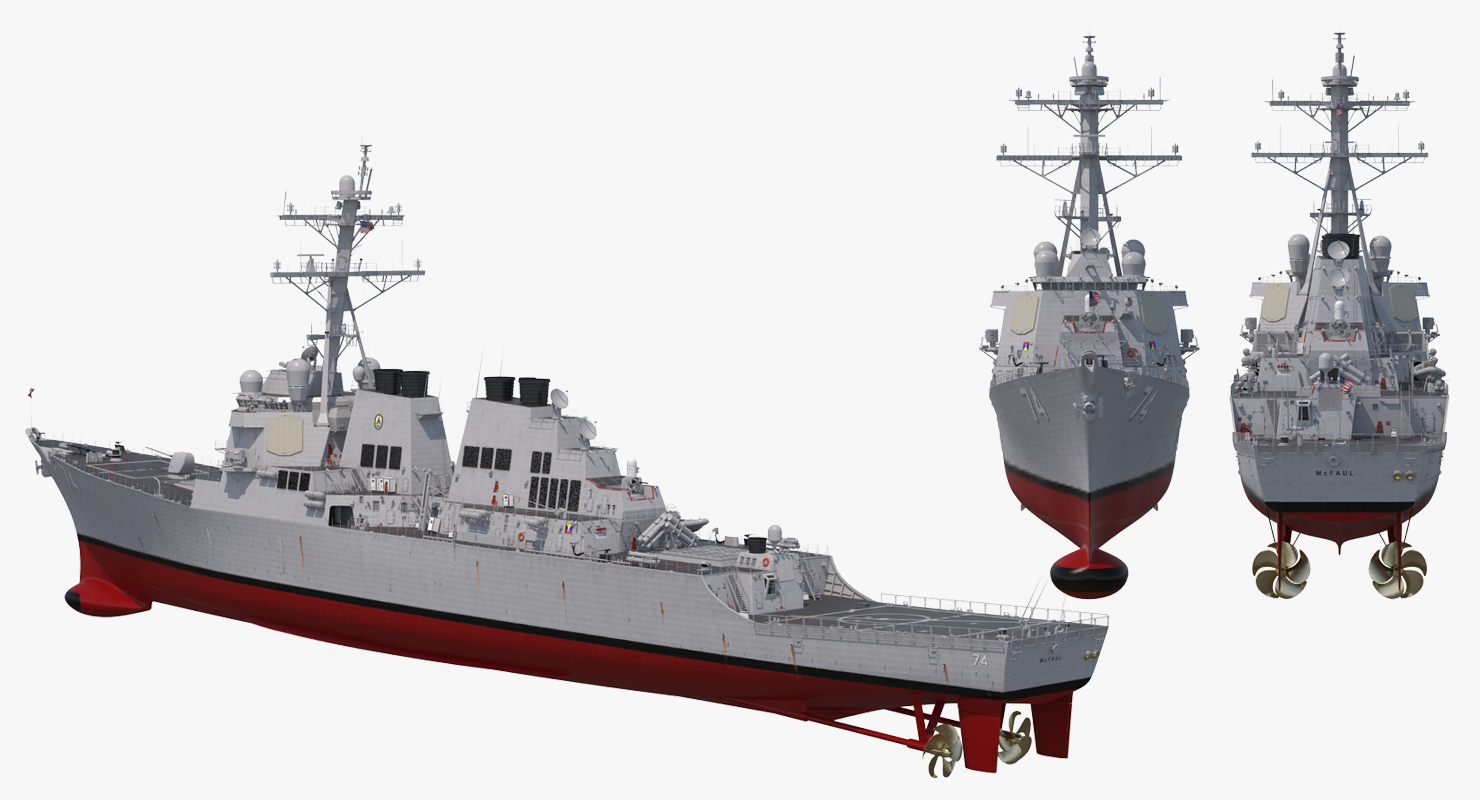 Arleigh Burke Destroyer McFaul DDG 74 3D