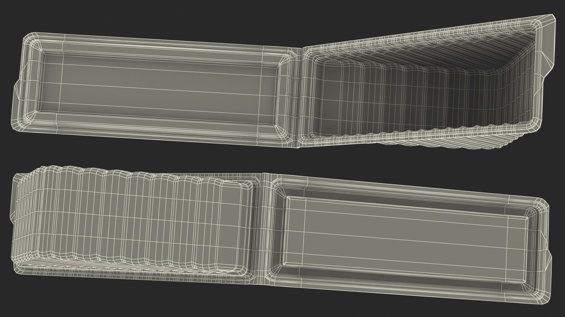 Plastic Sandwich Wedge Open 3D