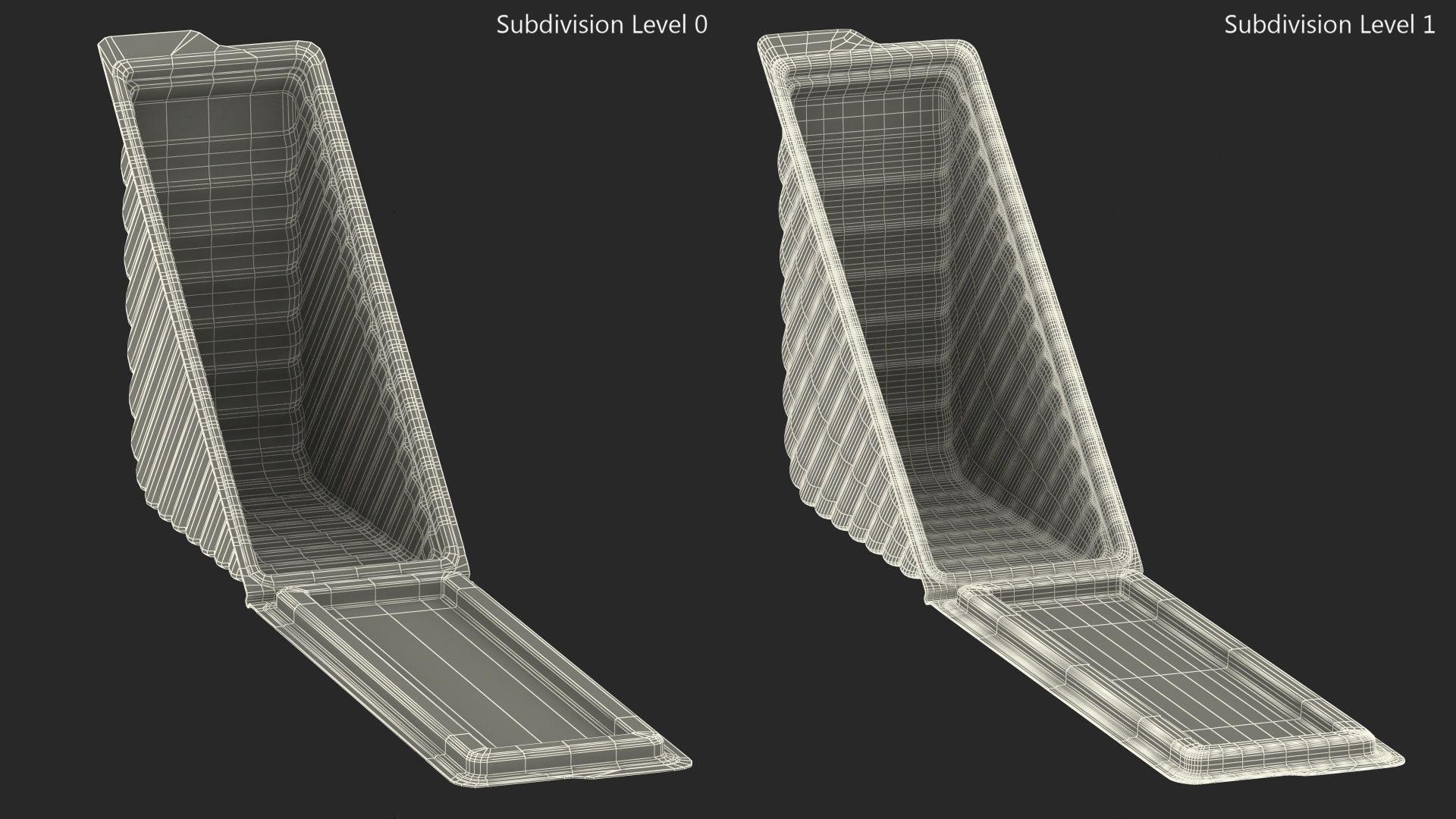 Plastic Sandwich Wedge Open 3D