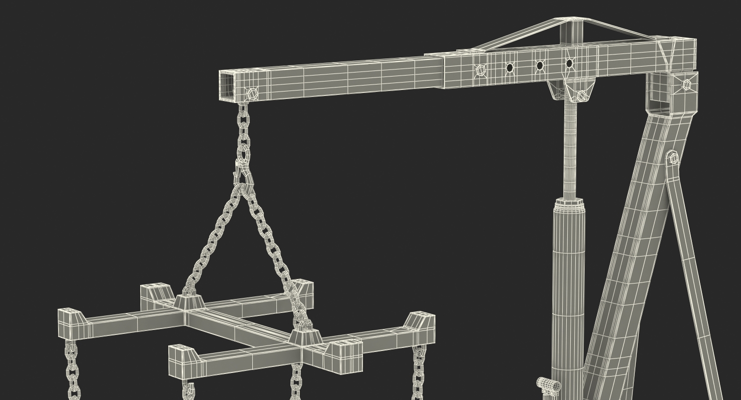 Shop Crane with Engine 3D