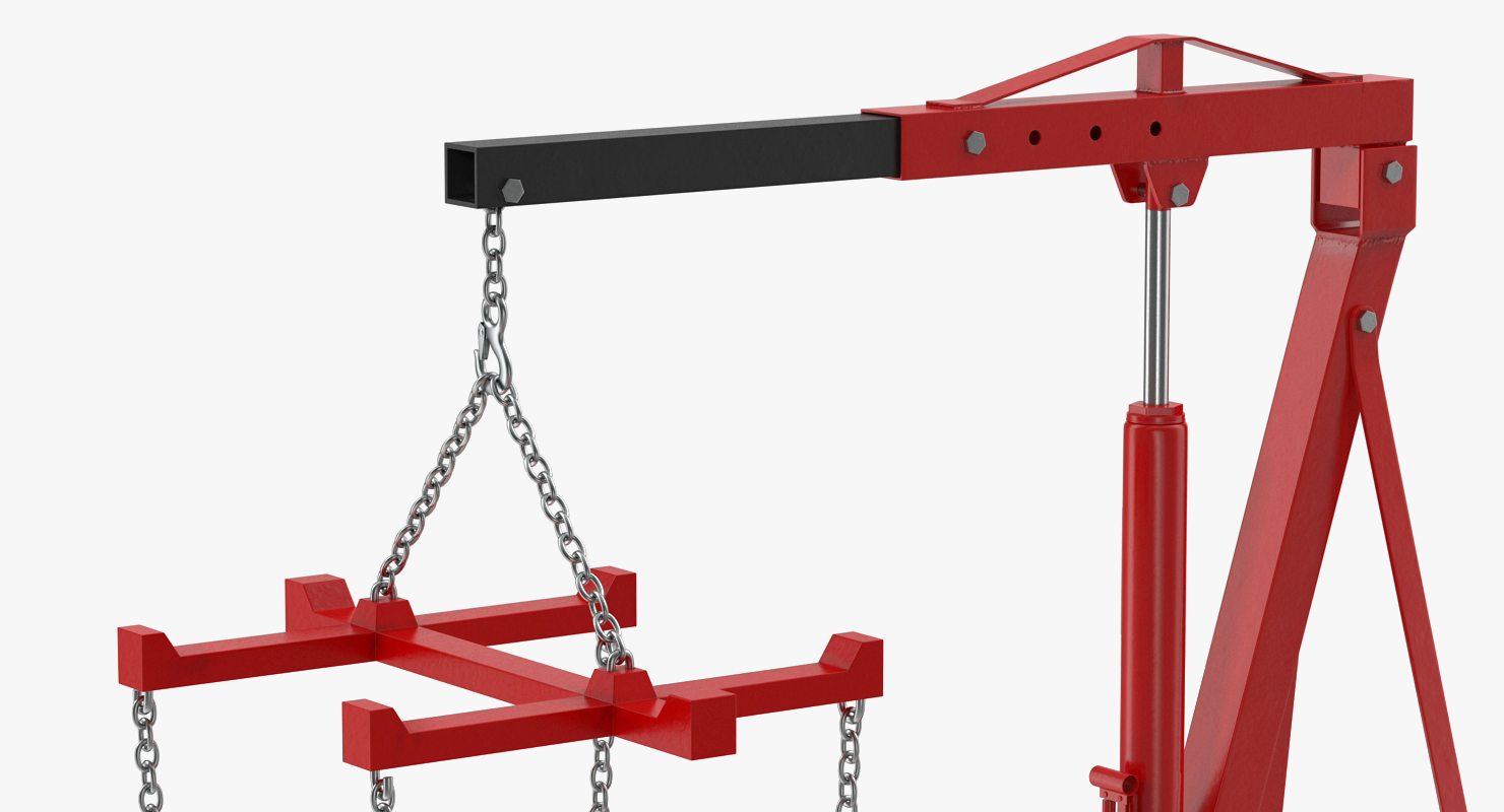 Shop Crane with Engine 3D