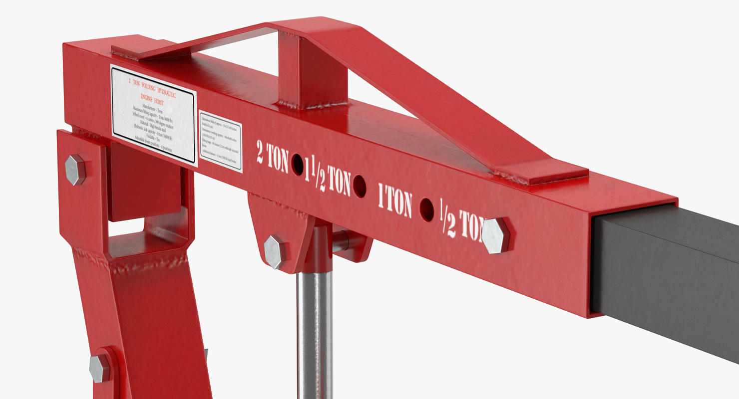 Shop Crane with Engine 3D