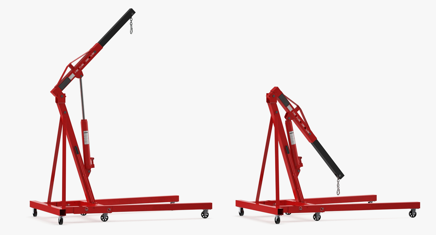 Shop Crane with Engine 3D