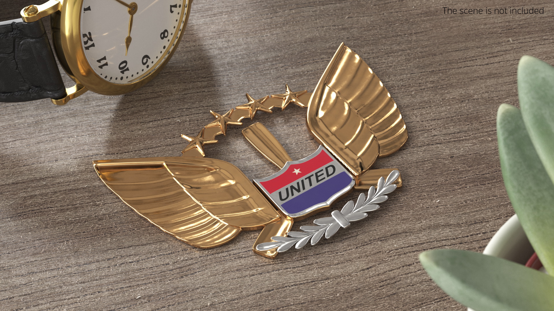 United Airlines Pilot Wing Insignia, view 2