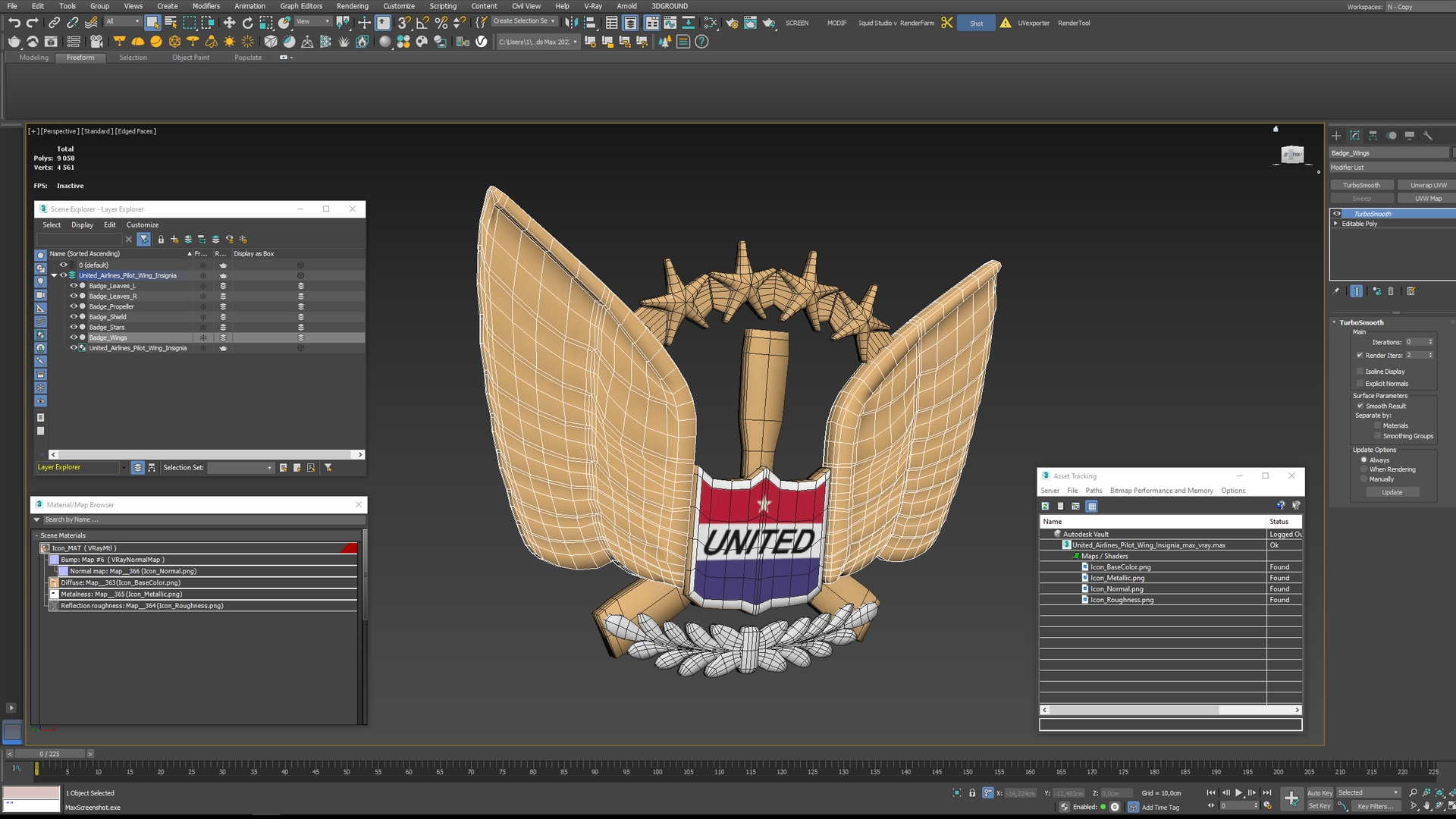 United Airlines Pilot Wing Insignia, view 11