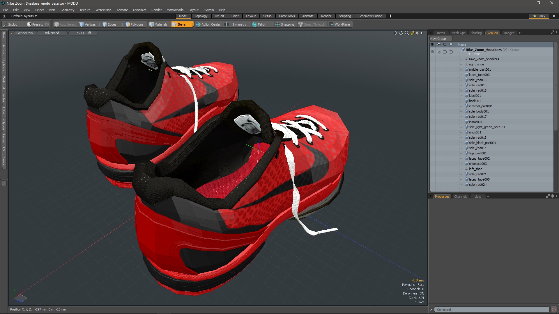 3D Nike Zoom Sneakers model